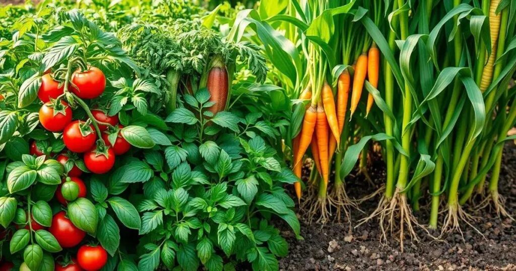 plantas que se ajudam na horta