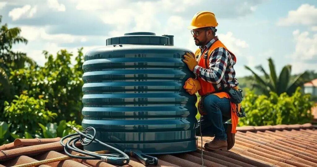 como instalar caixa d água