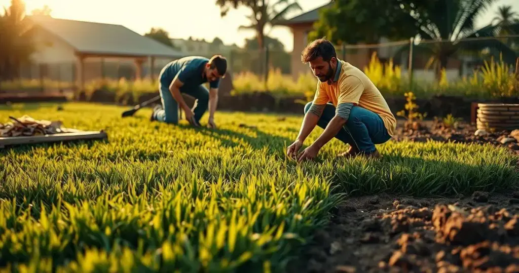 como instalar grama sintética na terra