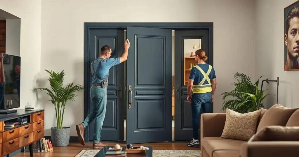 como instalar porta pivotante